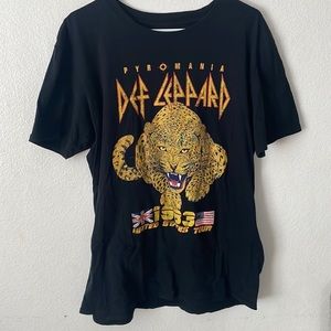 Mens /black /large t shirt #def leppard